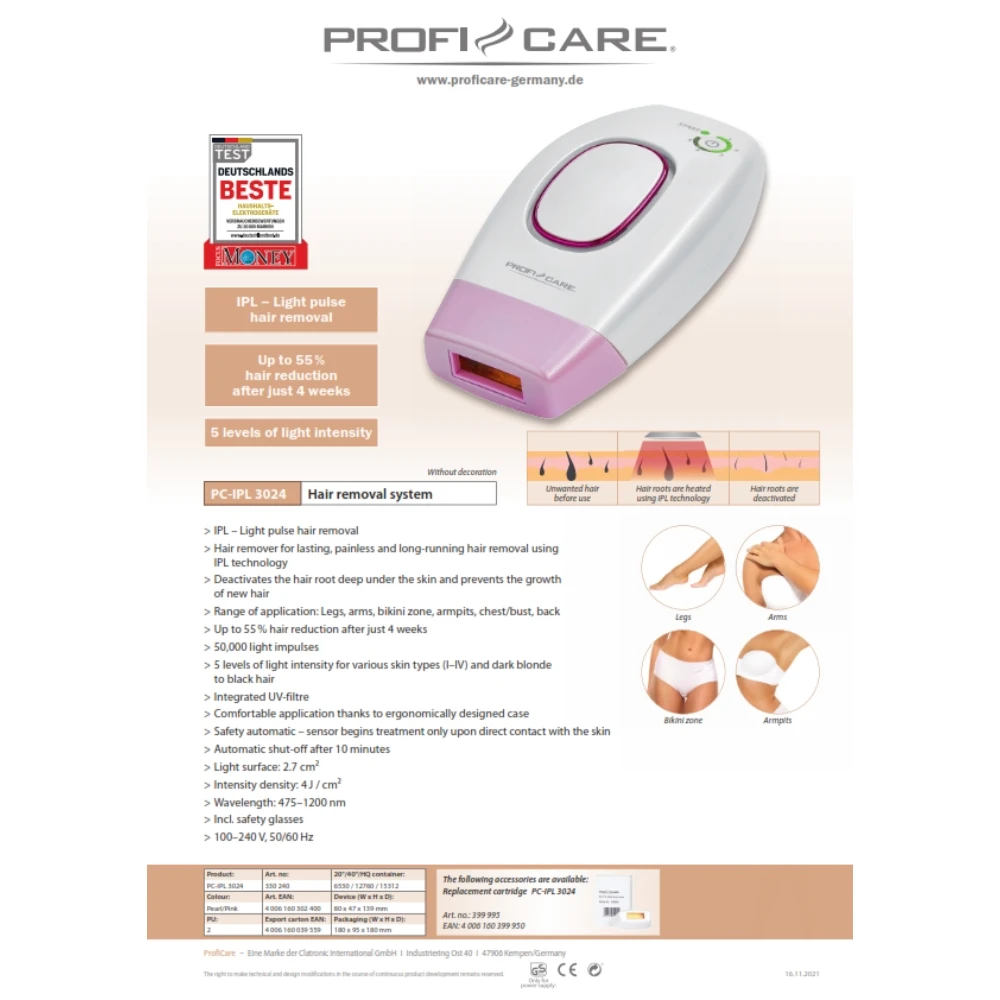 Proficare Hair Removal System PC-IPL 3024 – Martenzo North Cyprus