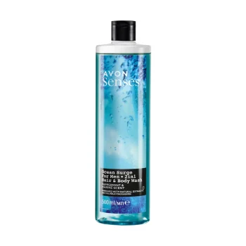 Avon Senses Ocean Surge for Men 2 in 1 Hair & Body Wash 500ml