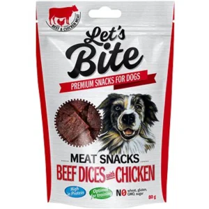Let’s Bite Meat Snacks Beef Squares with Poultry 80 g