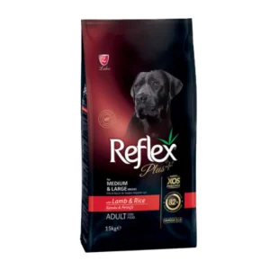 Reflex Plus Medium Large Breed Adult Dog Food With Lamb & Rice 15kg