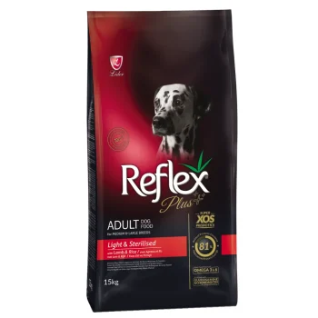 Reflex Plus Medium Large Breed Light Dog Food With Lamb & Rice 15kg