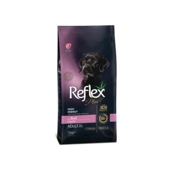 Reflex Plus Adult Dog Food High Energy With Beef 15kg