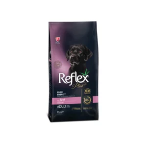 Reflex Plus Adult Dog Food High Energy With Beef 15kg