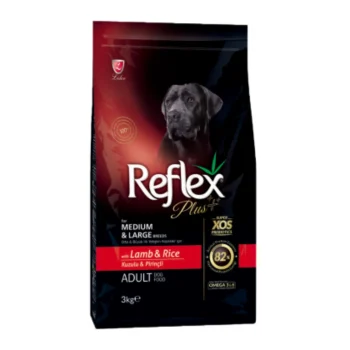 Reflex Plus Medium Large Breed Adult Dog Food With Lamb & Rice 3kg