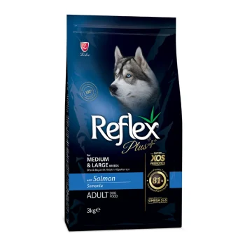 Reflex Plus Medium Large Breed Adult Dog Food With Salmon 3kg