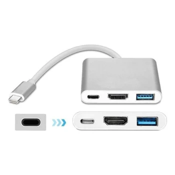Type-C 3.1 To 1 Port Usb 3.0 + 1 Port Type-C + Hdmi Al-4962 Adaptor