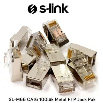 AKSESUAR S-LINK RJ45 SL-M66 CAT6 METAL KONNEKTOR 100LU