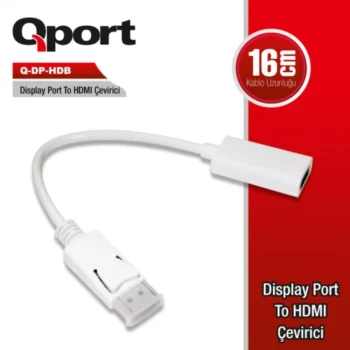 AKSESUAR QPORT Q-DP-HDB DP TO HDMI CEVIRICI