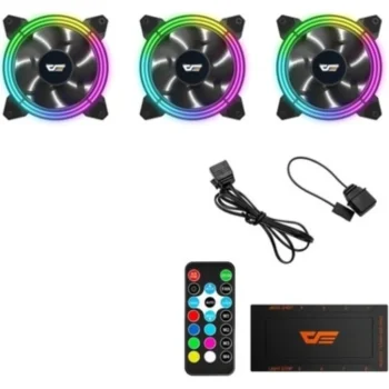 Darkflash Cf11 Pro 3pin Rgb 3x12cm + Controller + Remote Control