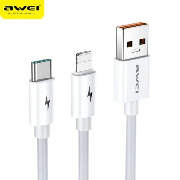 Awei Cl-79 2 In 1 Type-C-Lighting Cable
