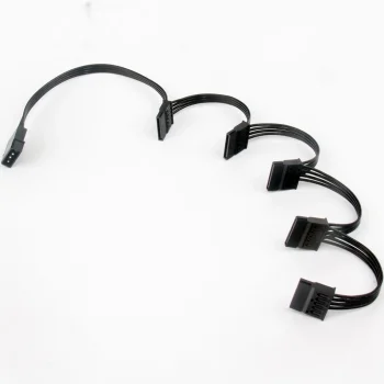 Molex Power To 5 Sata - 15 Pin Hdd Power Converter Cable
