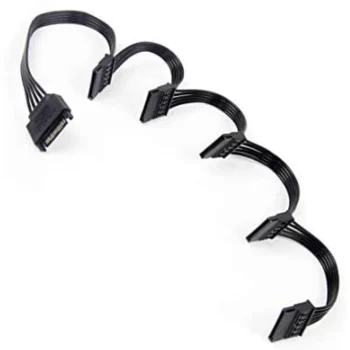Sata Power To 5 Sata 15 Pin Hdd Power Converter Cable
