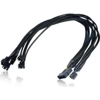 Cable 5 Pin Fan Power Splitter To 4 X 3 Pin + 1 X 4pin Power Pin