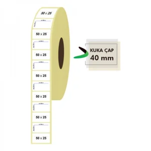 Roll Paper Thermal Tag 50mm X 25mm 1750 Pieces