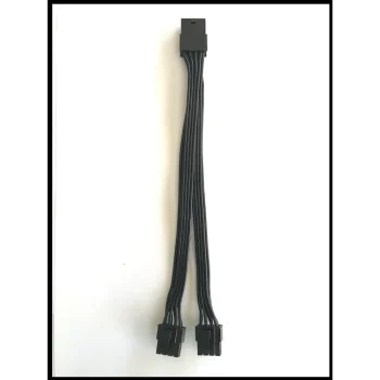 Cable 8 Pci Pcie To 2 X Pcie 8 (6+2) Pin Converter Black 40cm