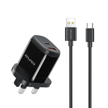 Awei Pd1 Qc3.0/Pd + Usb/Type-C Charger
