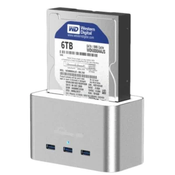 Codegen Aluminum Usb3.0 3.5 "-2.5" Hdd Sata 3 Port Usb Hub Hub Dock Istasy
