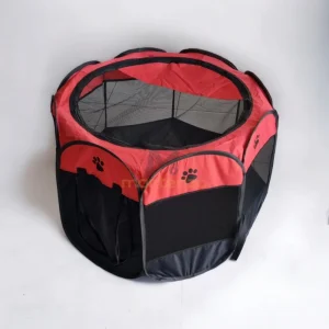 Portable Pet Playpen Medium Red - Foldable Tent Playground