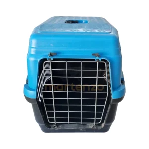 Pet Transport Box L -  Blue/Black