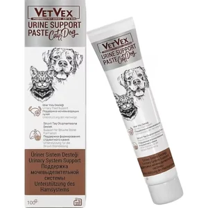 Vetvex Urine Support Paste Cat and Dog, Urinary System Support-Urinary Tract and Struvite Anti-Slip Malt 100gr
