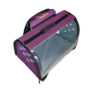 Pet Transport Bag Fashion M - PurpleTransparent
