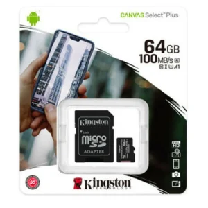Kingston 64GB Micro SD CL10 SDCS2/64GB 100MB/S UHS-I, U1, V10 Memory Card