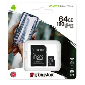 Kingston 64GB Micro SD CL10 SDCS2/64GB 100MB/S UHS-I, U1, V10 Memory Card