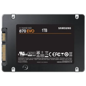 Samsung 870 EVO 1TB SSD Disk MZ-77E1T0BW 560-530 MB/s, 2.5 ", SATA