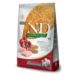 N&D Low Ancestral Grain Dog Chicken & Pomegrante Adult Medium/Maxi 12kg