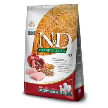 N&D Low Ancestral Grain Dog Chicken & Pomegrante Adult Medium/Maxi 12kg
