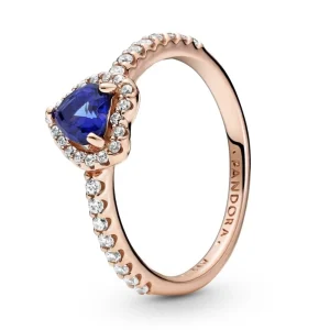 Pandora 188421c01 Blue Rose Gold 50 New Year's Collection Ring