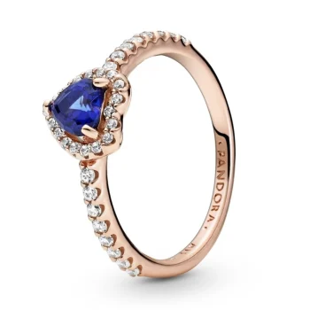 Pandora 188421c01 Blue Rose Gold 50 New Year's Collection Ring