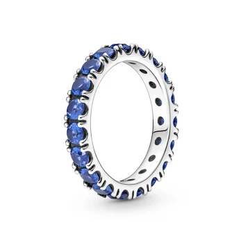Pandora 190050c02 Blue Silver Ring