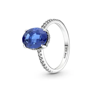 Pandora 190056c01 Blue Silver Ring