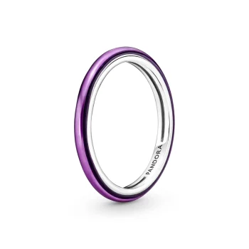 Pandora 199655c01 Purple Silver Me Collection Ring