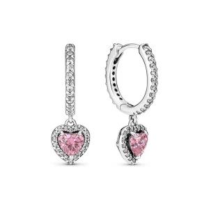 Pandora 291445c01 Pink Silver Earring