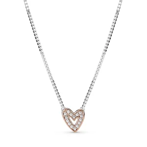 Pandora 380089c01-45 Silver Rose Gold Necklace