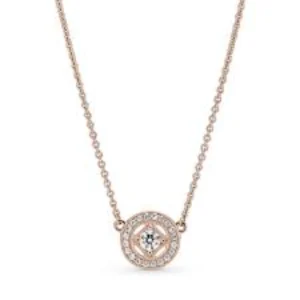 Pandora 38018cz-45 Rose Gold Necklace