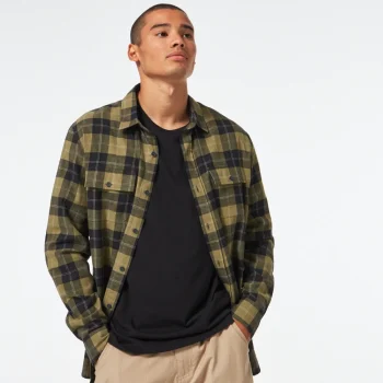 Oakley FOA403064 9B4 Black / Green Lifestyle Woven Shirt