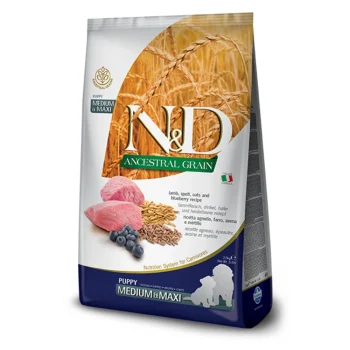 N&D Low Ancestral Grain Dog Lamb Blueberry Puppy Medium/Maxi 12kg