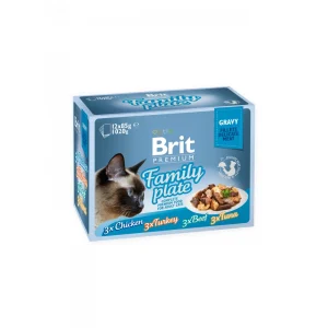 Brit Premium Cat Pouch Family Plate Gravy 12x85gr