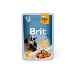 Brit Premium Cat Pouch with Tuna Fillets in Gravy for Adult Cats 85gr