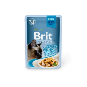 Brit Premium Cat Pouch with Chicken Fillets in Gravy for Adult Cats 85gr