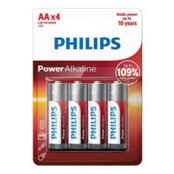 Philips Lr6p4b/10 Power Alkalin Aa Battery 4-Pack