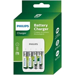 Philips Scb4013nb/00 4 Slot Battery Charger 2xaa - 2xaaa