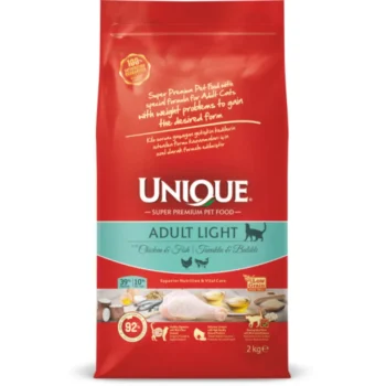 Unique Low Grain Adult Cat Food Light Chicken And Fish 2kg