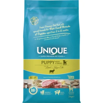 Unique Low Grain Puppy Mini&Small Breed Lamb And Rice 3kg