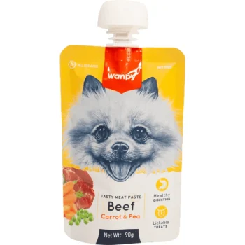 Wanpy Dog Tasty Meat Paste Beef, Carrots and Peas 90gr