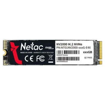 Netac Nv2000 256gb M.2 Nvme Nt01nv2000-256-E4x 2500-1000mb/S SSD