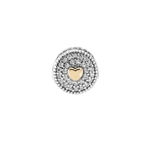Pandora 796085cz Silver/Gold Essence Charm
